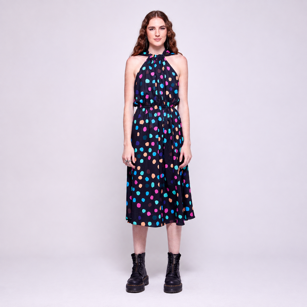 Magnolia | Halter Neck Midi Dress – Technicolor