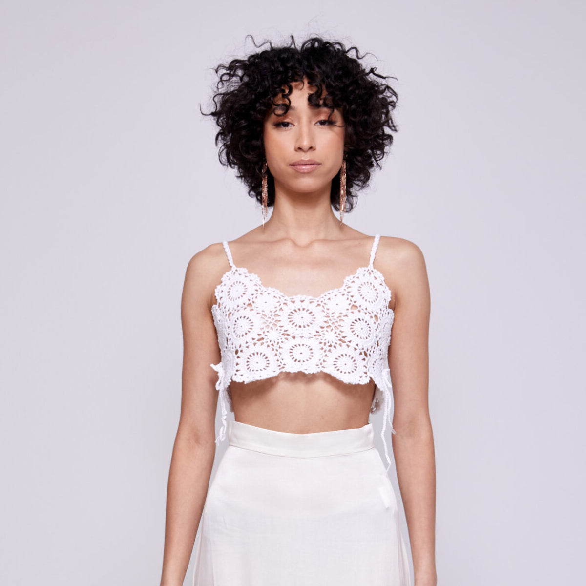 Anya | Crochet Flower Cropped Cami