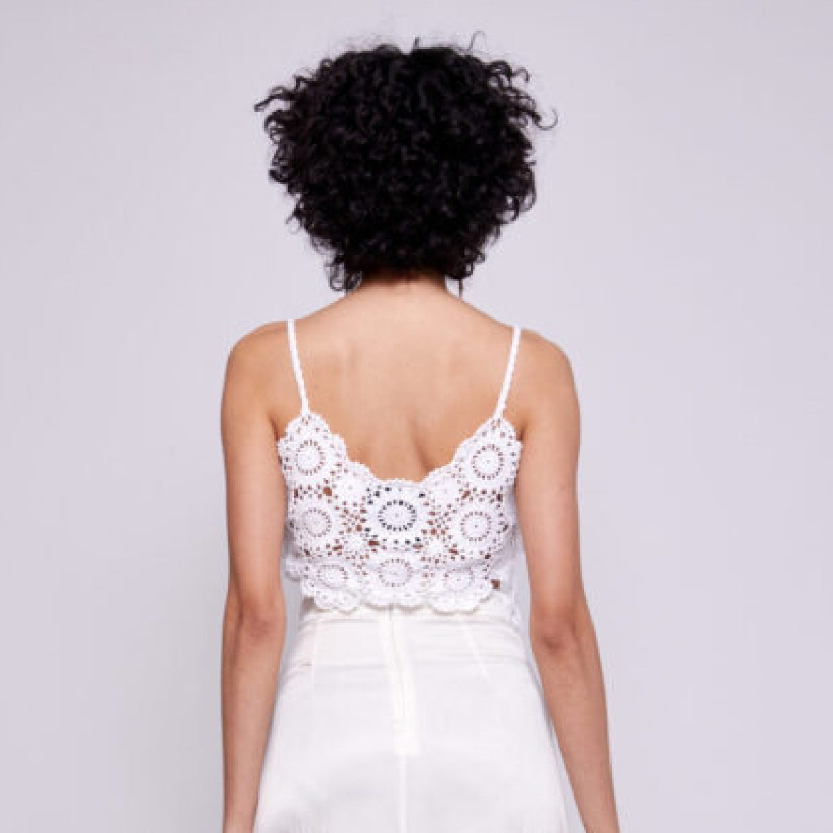 Anya | Crochet Flower Cropped Cami