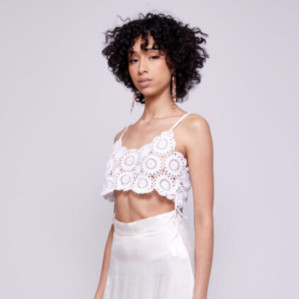 Anya | Crochet Flower Cropped Cami