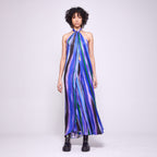 Bermuda | Cutout Halter Top – Blue, Purple & Green