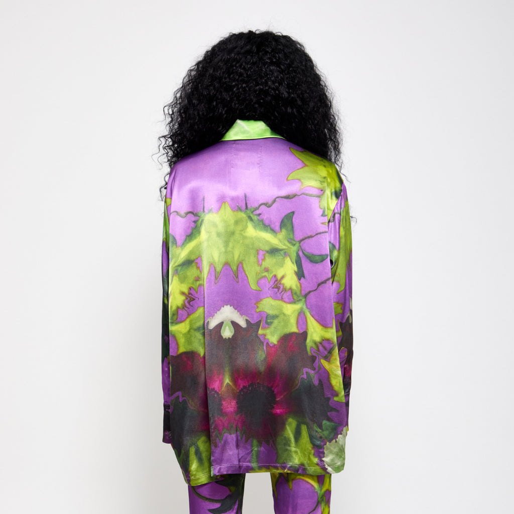 Carnation | Silk Button Up Shirt