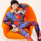 Chrysanthemum | Floral Silk Pants