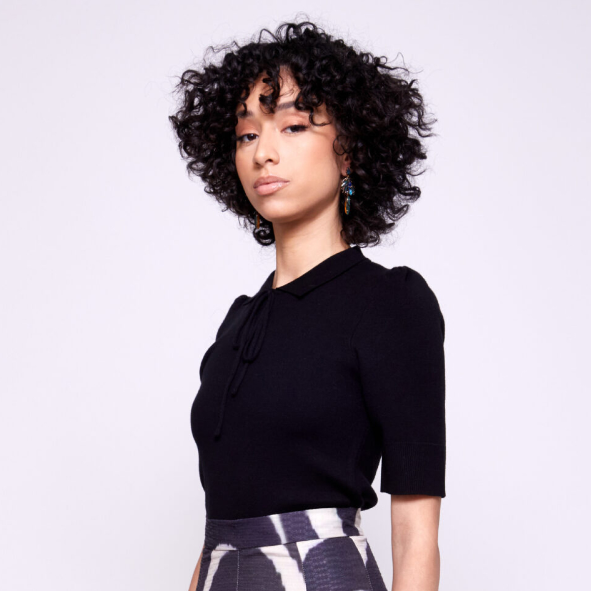 French Lavender | Tie Neck Collared Polo