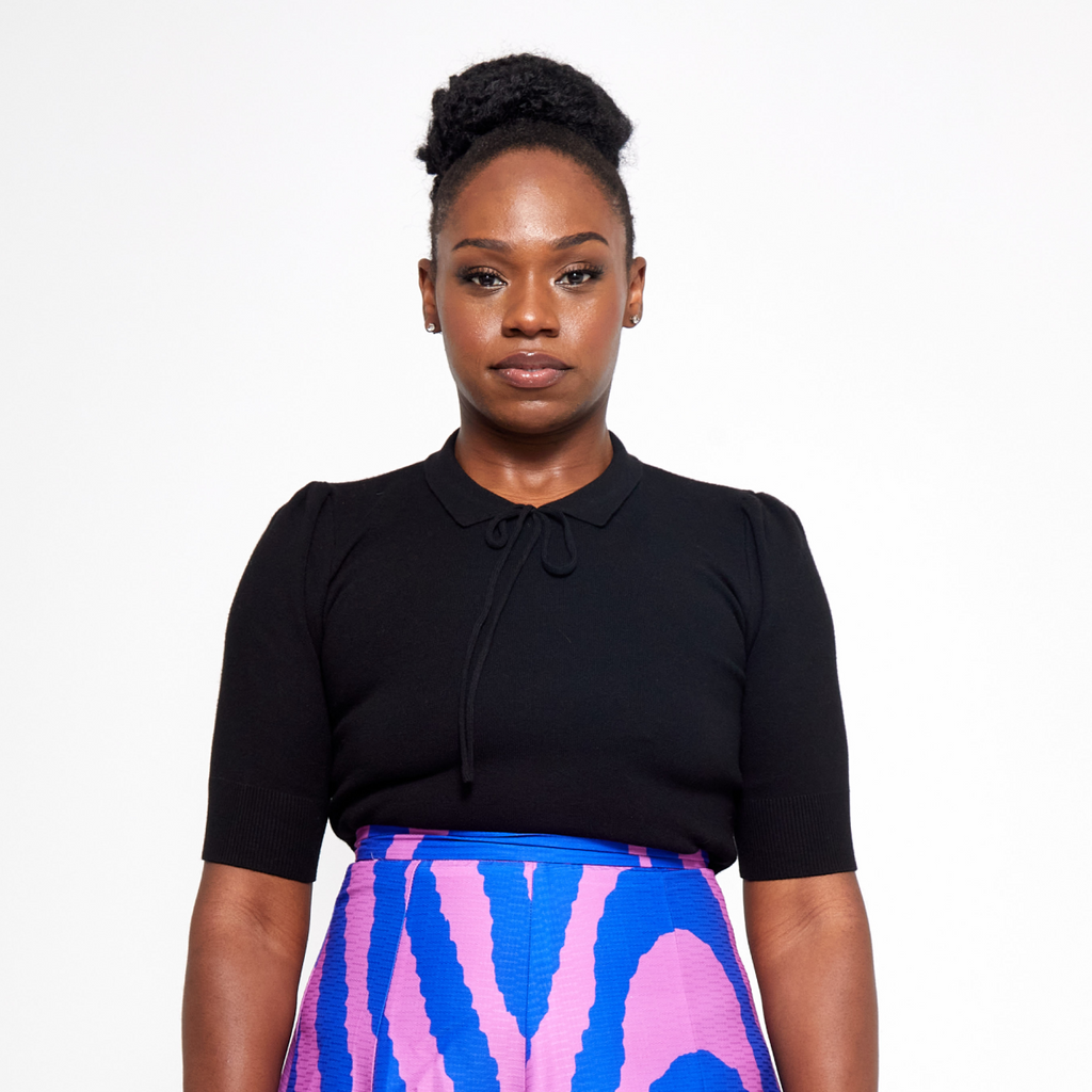 French Lavender | Tie Neck Collared Polo