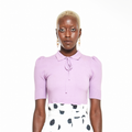 French Lavender | Orchid Tie Neck Collared Polo