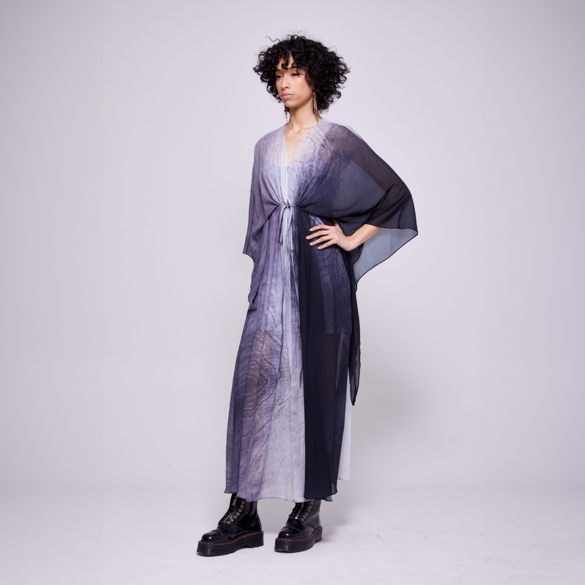 Lilac | Wide Sleeved Drawstring Duster