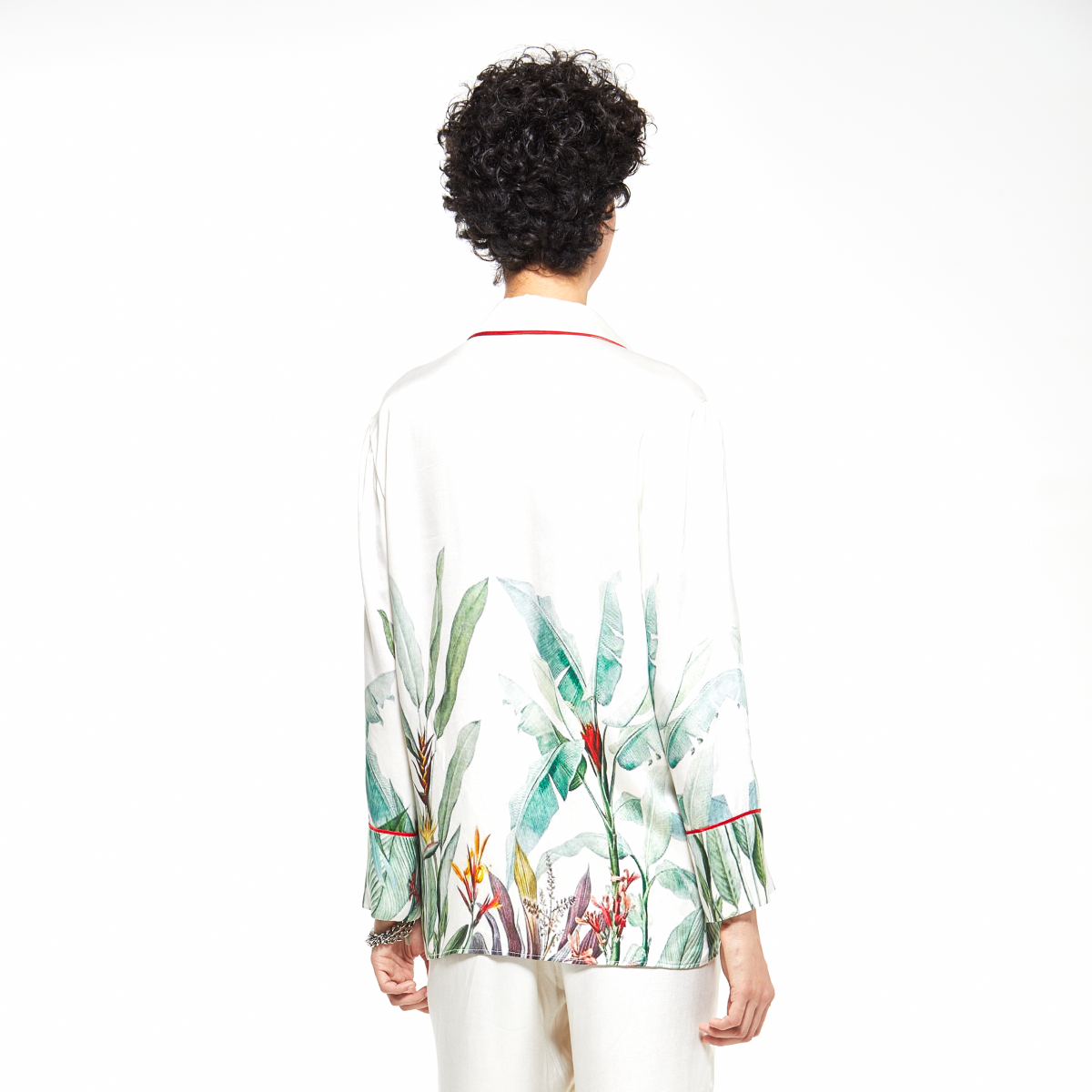 Sage | Silk Button Up Top