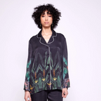 Sage | Silk Button Up Top