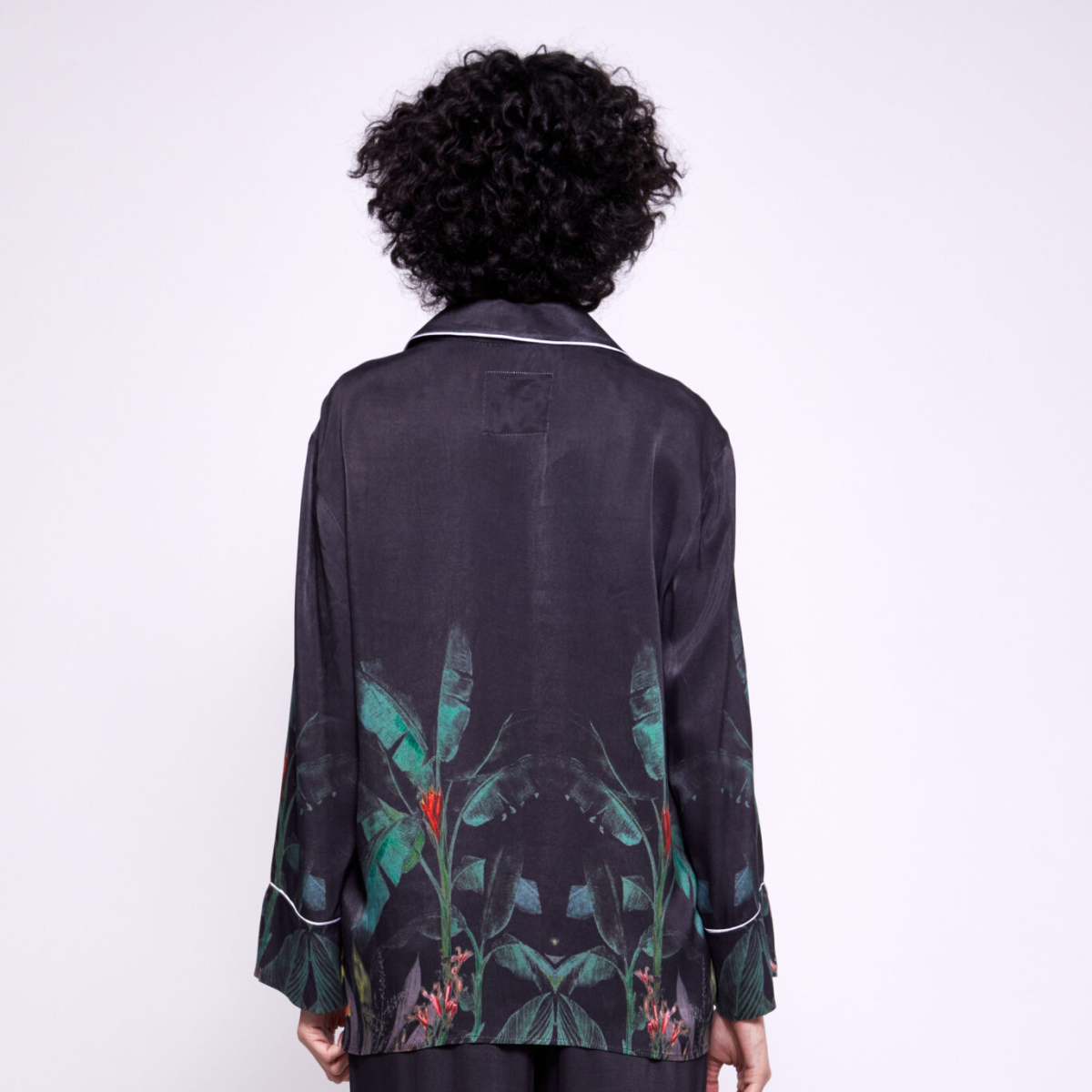 Sage | Silk Button Up Top