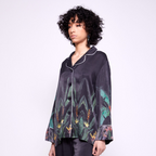 Sage | Silk Button Up Top