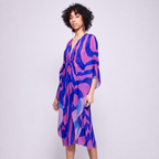 Tulip | Drawstring Duster – Royal Blue & Orchid