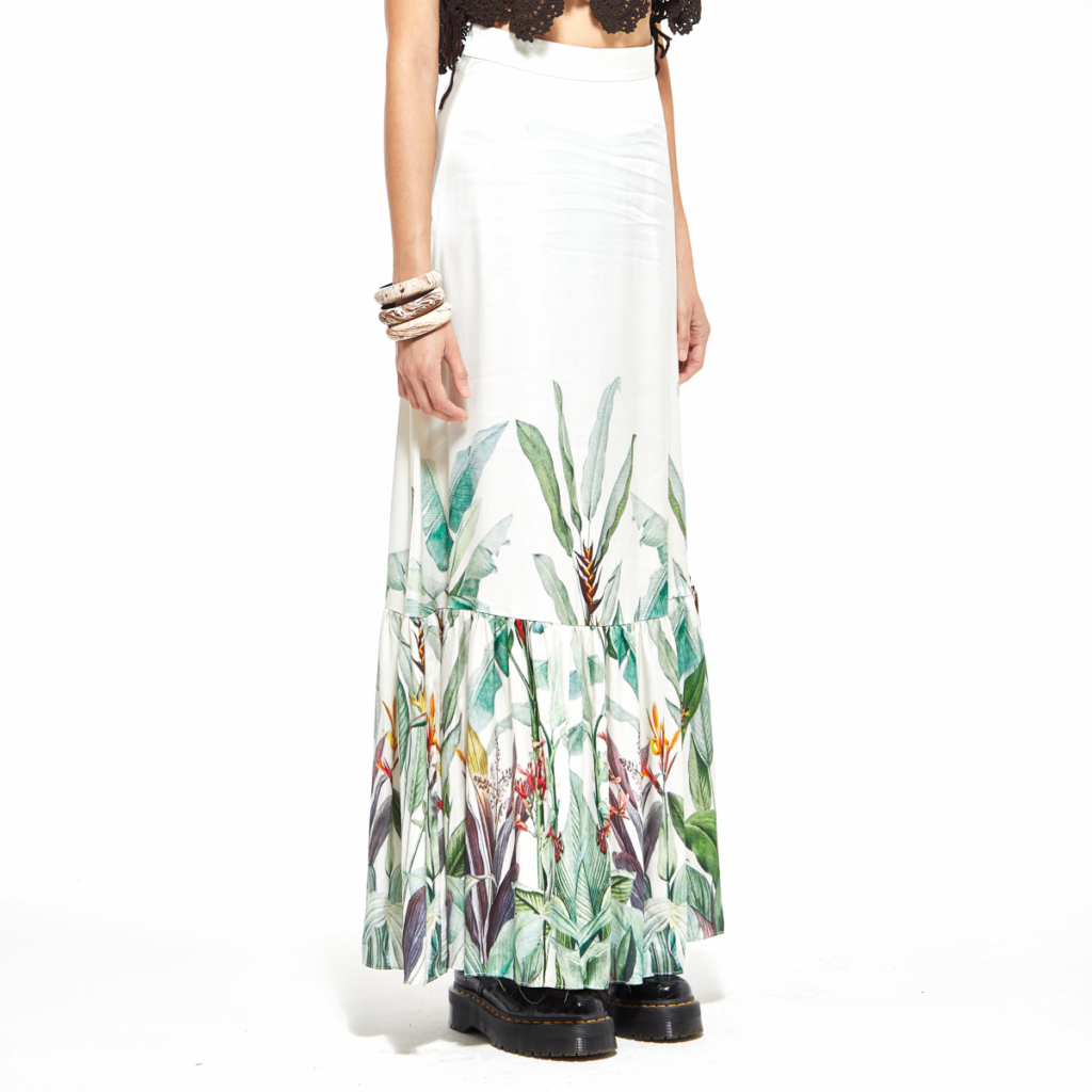 Zinnia | Garden Print Maxi Skirt
