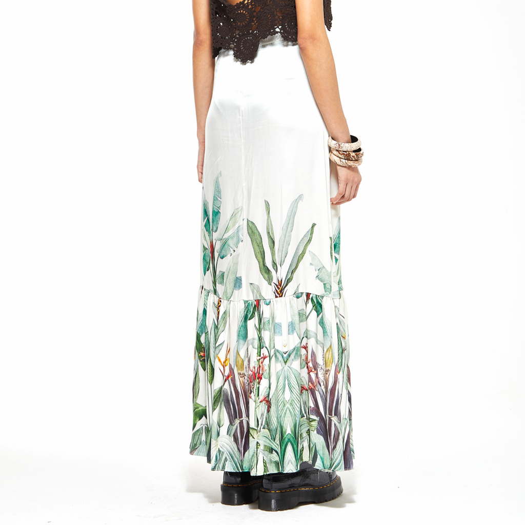 Zinnia | Garden Print Maxi Skirt