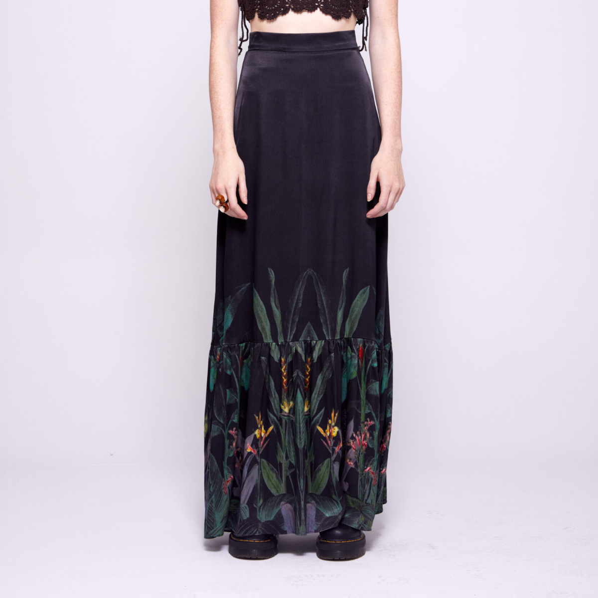 Zinnia | Garden Print Maxi Skirt