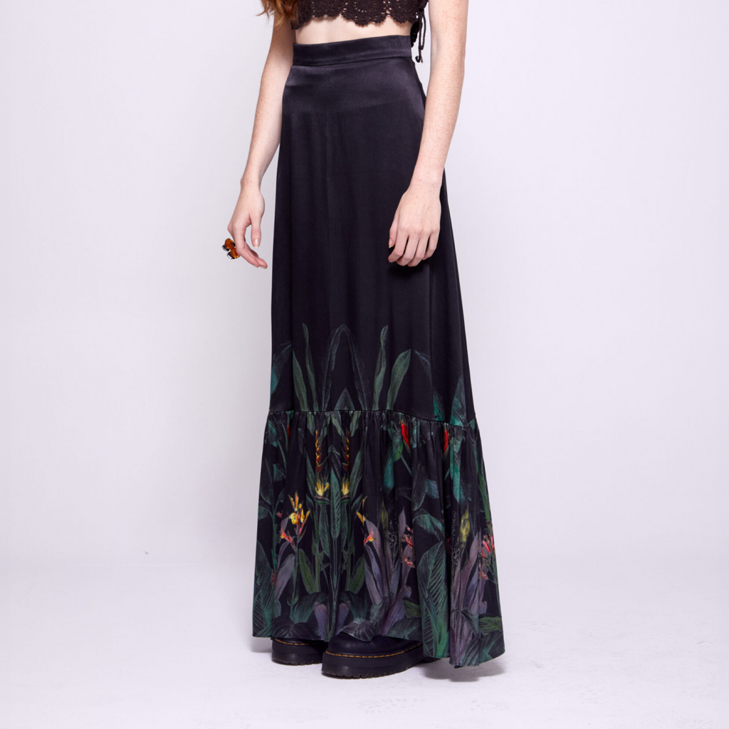 Zinnia | Garden Print Maxi Skirt