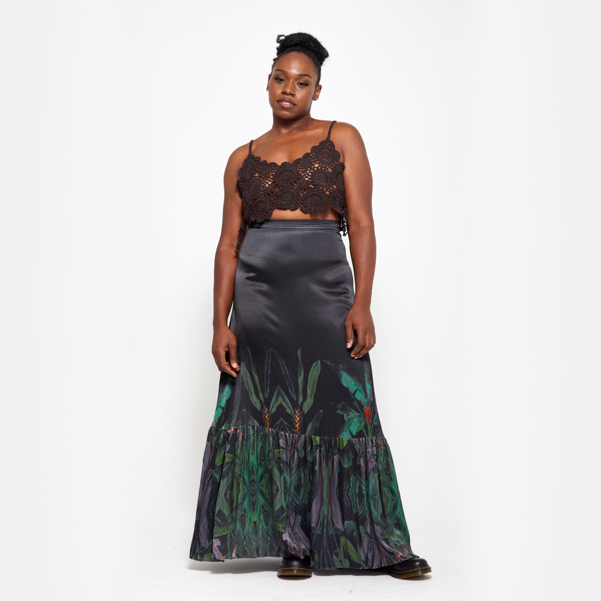 Zinnia | Garden Print Maxi Skirt
