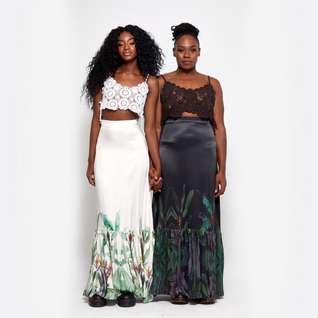 Zinnia | Garden Print Maxi Skirt