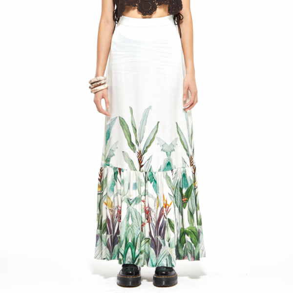 Zinnia | Garden Print Maxi Skirt