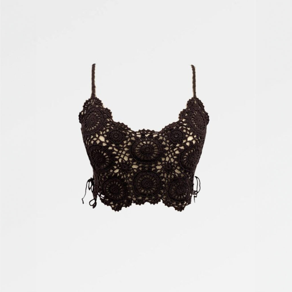 Anya | Crochet Flower Cropped Cami