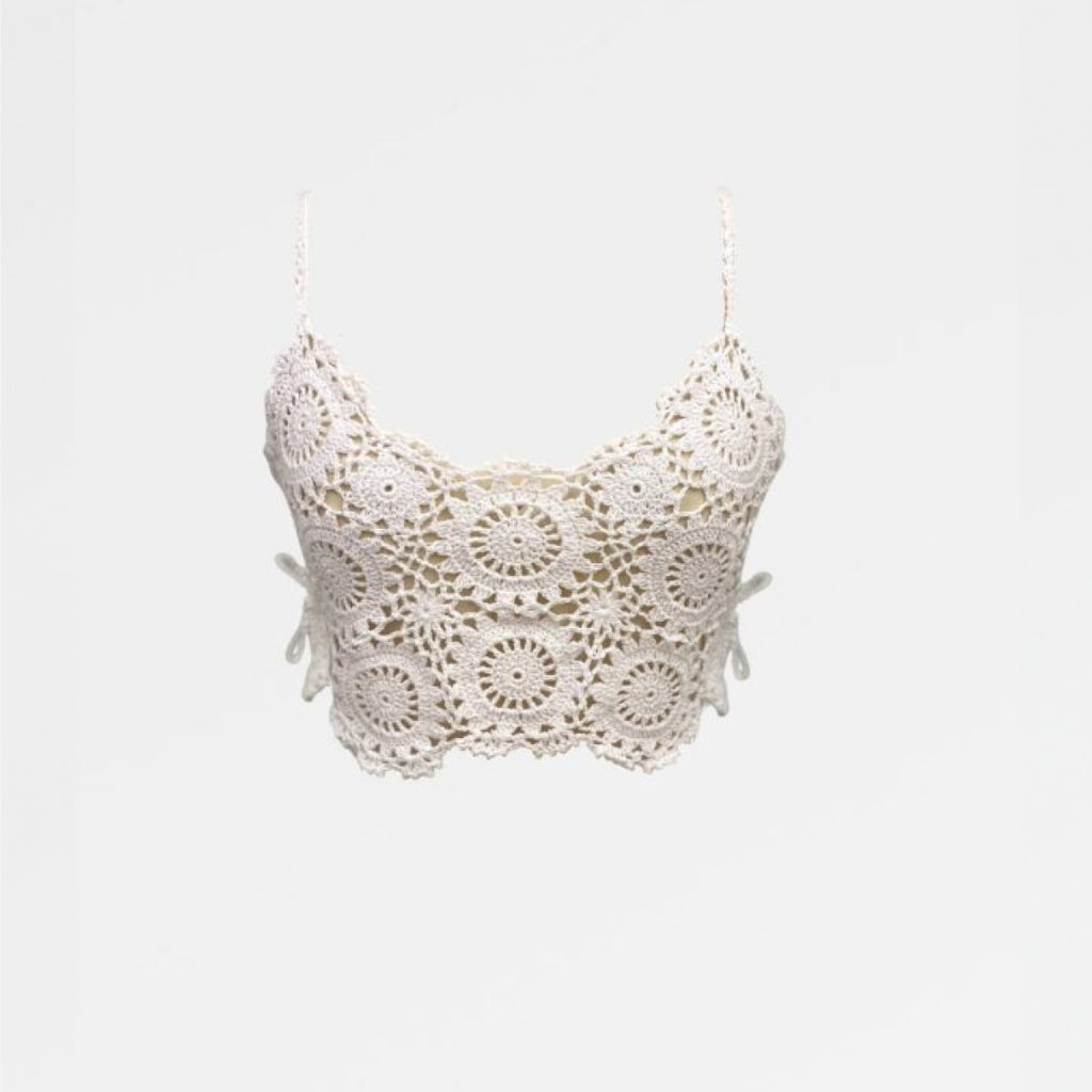 Anya | Crochet Flower Cropped Cami