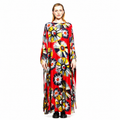 Archie | Wide Long Sleeve Kaftan Dress – Solar Flare Scarlett