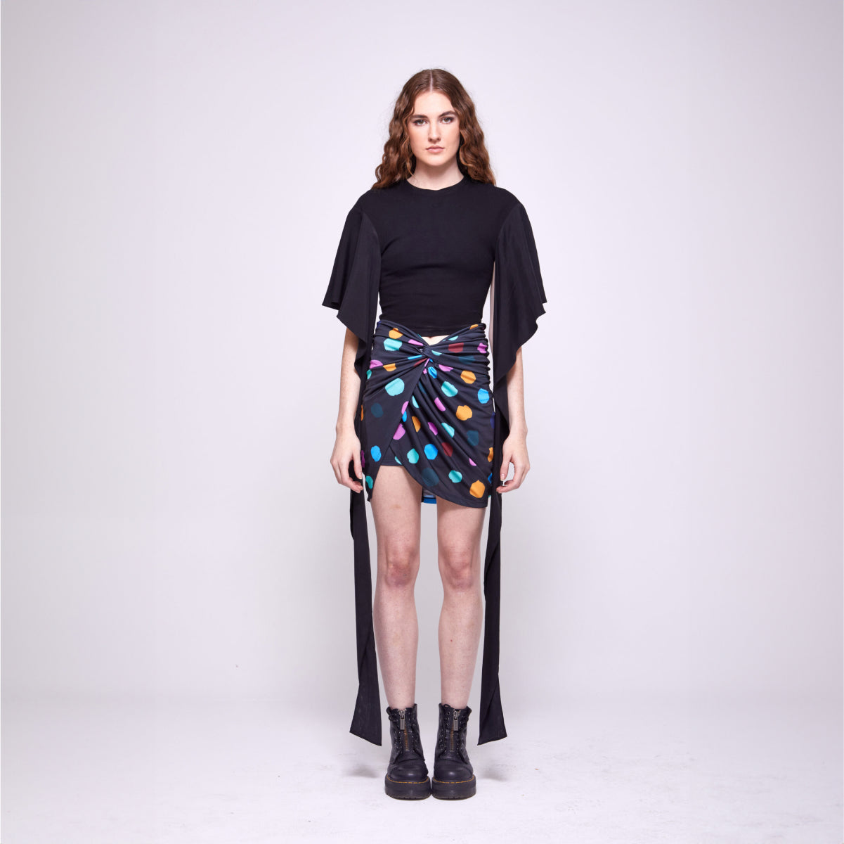 Avi | Ruched Mini Skirt