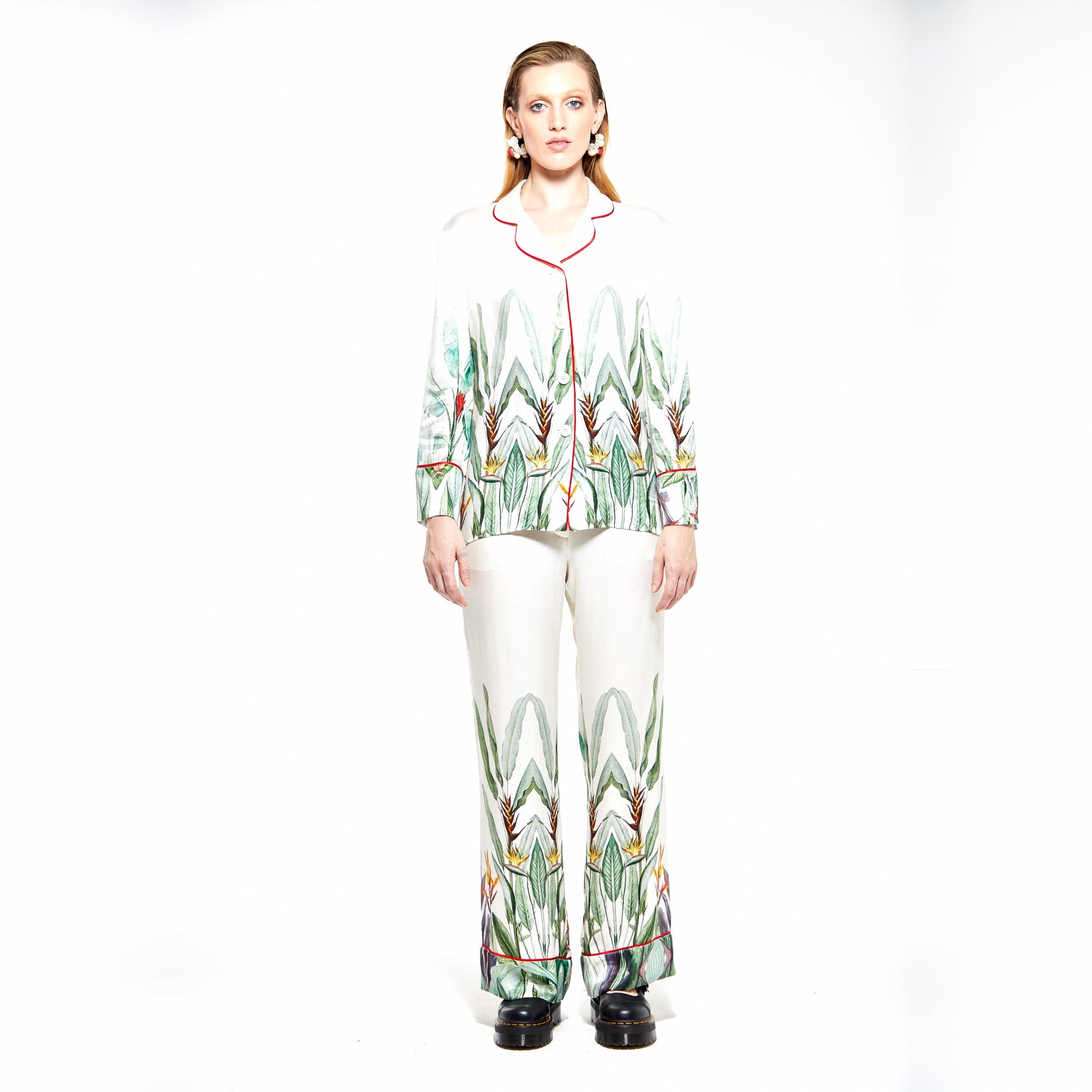 Azeala | Daytime Garden Silk Pajama Pants