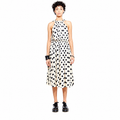 Magnolia | Halter Neck Midi Dress – White & Black