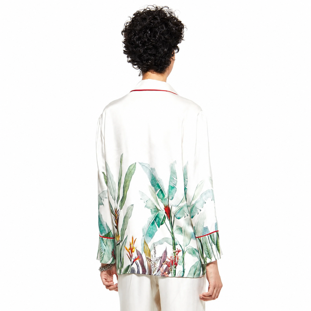 Sage | Daytime Garden Silk Button Up Top