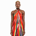 Bermuda | Cutout Halter Top – Yellow, Green & Red