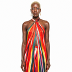 Bermuda | Cutout Halter Top – Yellow, Green & Red