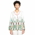 Sage | Daytime Garden Silk Button Up Top