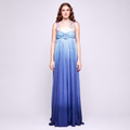 Daffodil | Empire Waist Flowing Dress – Gradient of Blue