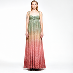 Daffodil | Empire Waist Flowing Dress – Gradient of Green