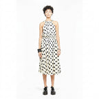 Magnolia | Halter Neck Midi Dress – White & Black
