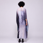 Lilac | Wide Sleeve Drawstring Duster Dress – Gradient of Gray
