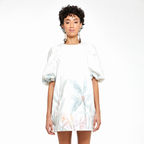 Palmas | Daytime Garden Puffed Sleeve Mini Sheath