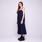 Pansy | Dark Blue Wide Leg Casual Jumpsuit