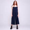 Pansy | Dark Blue Wide Leg Casual Jumpsuit