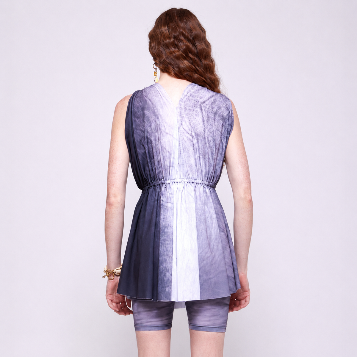 Wisteria | Halter Neck Fancy Romper Set – Gradient of Grey